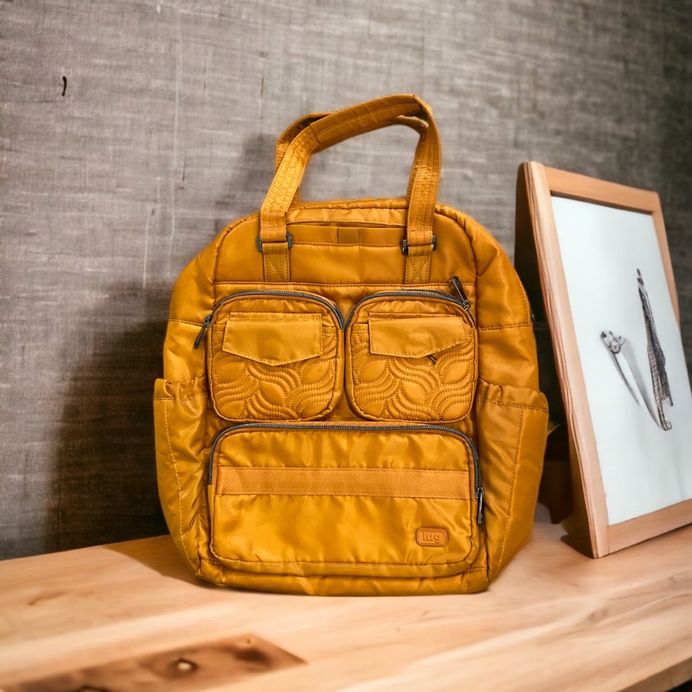 Amber yellow Lug jumper backpack